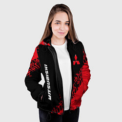 Куртка с капюшоном женская MITSUBISHI Mitsubishi Шины, цвет: 3D-черный — фото 2