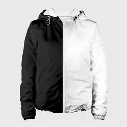 Куртка с капюшоном женская Black and white чб, цвет: 3D-белый