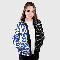 Куртка с капюшоном женская Volkswagen Scirocco Half Pattern, цвет: 3D-черный — фото 2