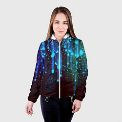 Куртка с капюшоном женская Звездопад Звёздный дождь, цвет: 3D-белый — фото 2