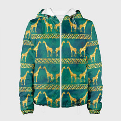 Женская куртка Золотые жирафы паттерн