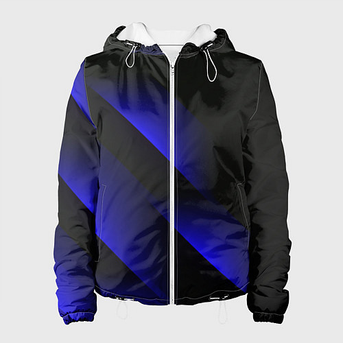 Женская куртка Blue Fade 3D Синий градиент / 3D-Белый – фото 1
