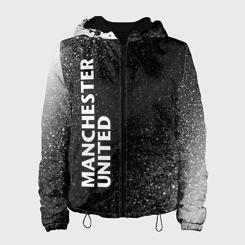 Женская куртка МАНЧЕСТЕР ЮНАЙТЕД Шум По вертикали / 3D-Черный – фото 1