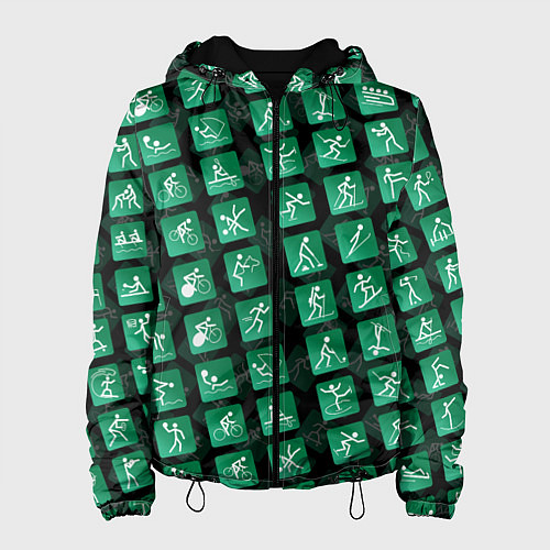 Женская куртка Люблю спорт Разный спорт / 3D-Черный – фото 1