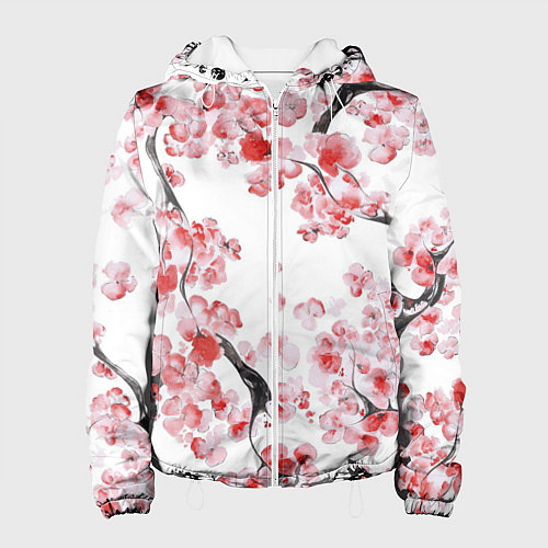 Женская куртка Ранняя сакура / 3D-Белый – фото 1