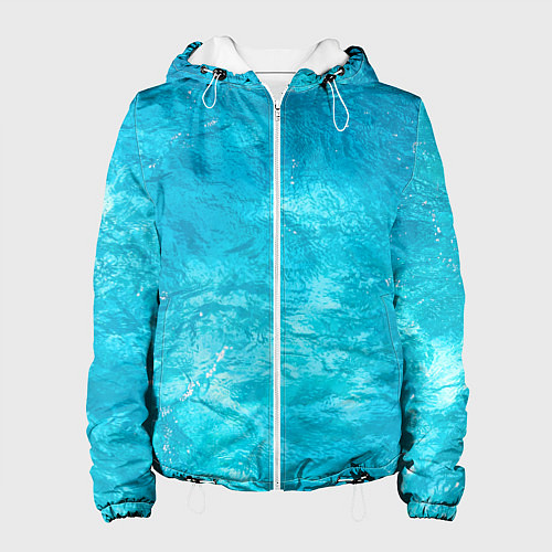 Женская куртка Голубой океан Голубая вода / 3D-Белый – фото 1