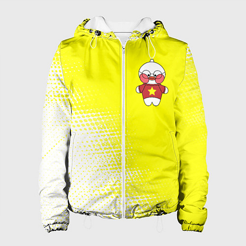 Женская куртка LALAFANFAN - ЗВЕЗДОЧКА Абстракция / 3D-Белый – фото 1