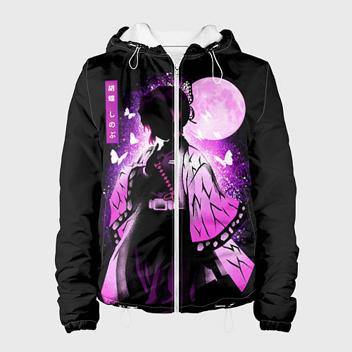 Женская куртка Шинобу Кочо силуэт Клинок рассекающего демона / 3D-Белый – фото 1