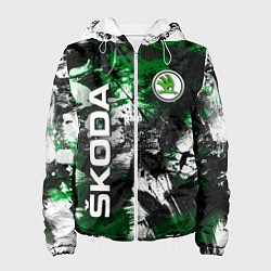 Куртка с капюшоном женская Skoda Sport Style Шкода, цвет: 3D-белый