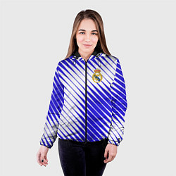 Куртка с капюшоном женская Real madrid реал мадрид, цвет: 3D-черный — фото 2