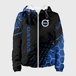 Куртка с капюшоном женская Volvo - Вольво Sport соты, цвет: 3D-белый