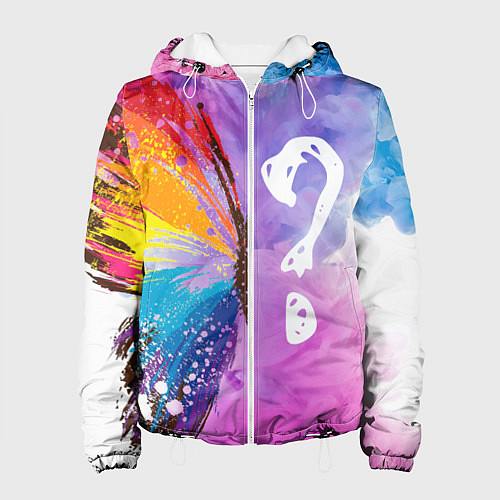 Женская куртка Где пол бабочки? / 3D-Белый – фото 1