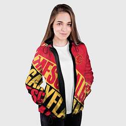 Куртка с капюшоном женская Calgary Flames Калгари Флэймз, цвет: 3D-черный — фото 2