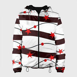 Женская куртка Красные Звезды На Волнах