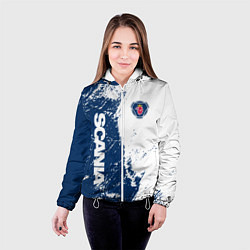 Куртка с капюшоном женская SCANIA SAAB, цвет: 3D-белый — фото 2