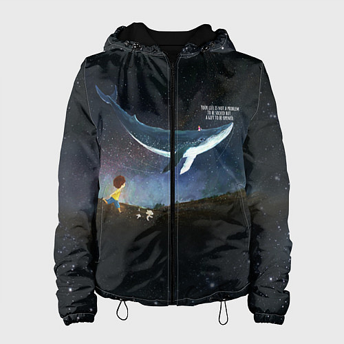 Женская куртка Твоя жизнь это не проблема, которую нужно решить, / 3D-Черный – фото 1