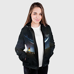 Куртка с капюшоном женская Твоя жизнь это не проблема, которую нужно решить,, цвет: 3D-черный — фото 2