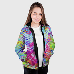 Куртка с капюшоном женская Color vanguard pattern, цвет: 3D-черный — фото 2