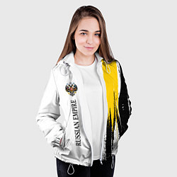 Куртка с капюшоном женская RUSSIAN EMPIRE - ГЕРБ - Краска 6, цвет: 3D-белый — фото 2