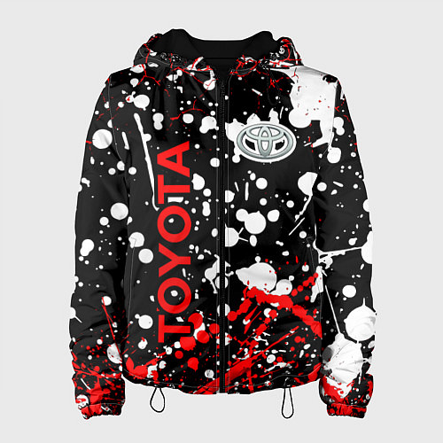 Женская куртка Toyota тойота брызги красок / 3D-Черный – фото 1