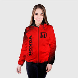 Куртка с капюшоном женская HONDA DREAMS - Огонь, цвет: 3D-черный — фото 2