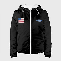 Куртка с капюшоном женская USA FORD, цвет: 3D-белый