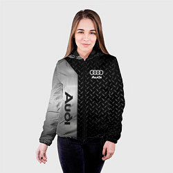 Куртка с капюшоном женская AUDI АУДИ МЕТАЛ, цвет: 3D-черный — фото 2