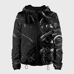 Женская куртка Змеиный Паттерн Snake Black