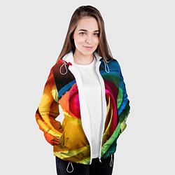 Куртка с капюшоном женская Роза fashion 2022, цвет: 3D-белый — фото 2