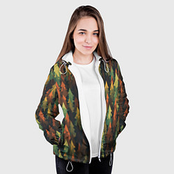 Куртка с капюшоном женская Spruce forest, цвет: 3D-белый — фото 2