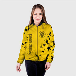 Куртка с капюшоном женская RUSSIAN EMPIRE - ГЕРБ - Милитари, цвет: 3D-черный — фото 2