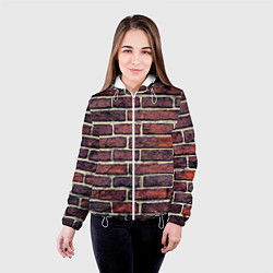 Куртка с капюшоном женская Brick Wall, цвет: 3D-белый — фото 2