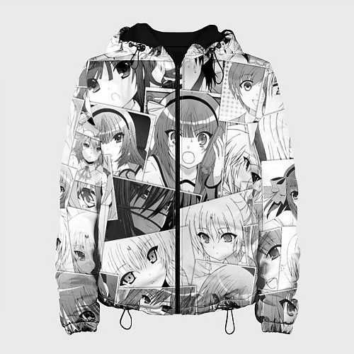 Женская куртка Ангельские ритмы паттерн / 3D-Черный – фото 1