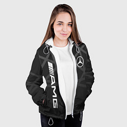 Куртка с капюшоном женская MERCEDES - BENZ МЕРСЕДЕС, цвет: 3D-белый — фото 2