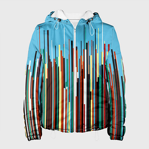 Женская куртка Красочный растр Fashion / 3D-Белый – фото 1