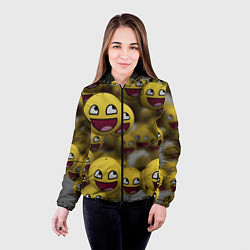 Куртка с капюшоном женская Смаил - 3d, цвет: 3D-черный — фото 2