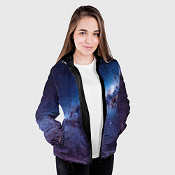 Куртка с капюшоном женская Космос просто космос!, цвет: 3D-черный — фото 2