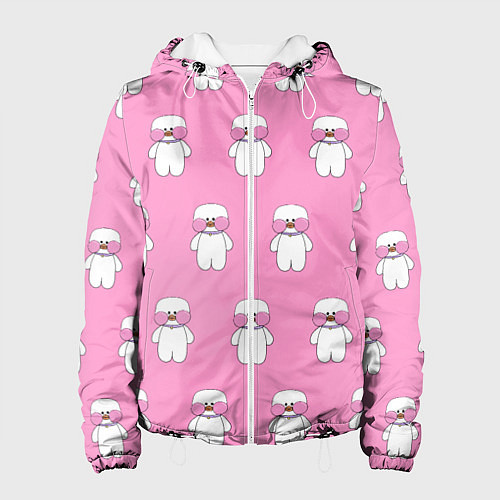 Женская куртка ЛАЛАФАНФАН на розовом фоне / 3D-Белый – фото 1