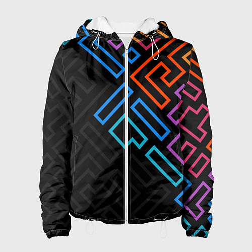 Женская куртка НЕОНОВЫЕ ФИГУРЫ НЕОН / 3D-Белый – фото 1