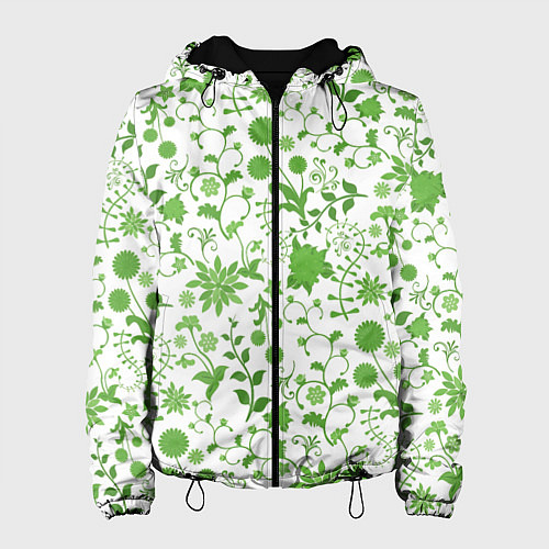 Женская куртка Зелёное поле / 3D-Черный – фото 1