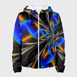 Куртка с капюшоном женская Neon vanguard pattern Fashion 2023, цвет: 3D-белый