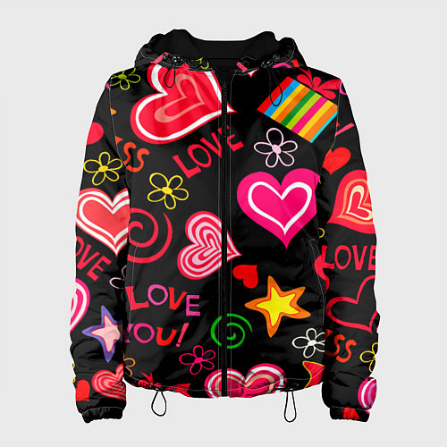 Женская куртка Я ЛЮБЛЮ ТЕБЯ РОДНАЯ! / 3D-Черный – фото 1