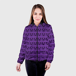 Куртка с капюшоном женская Purple Panda, цвет: 3D-черный — фото 2
