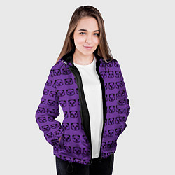 Куртка с капюшоном женская Purple Panda, цвет: 3D-черный — фото 2