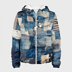 Женская куртка Patchwork Jeans Осень Зима 2023