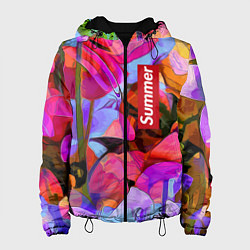 Женская куртка Красочный летний цветочный паттерн Summer color pa