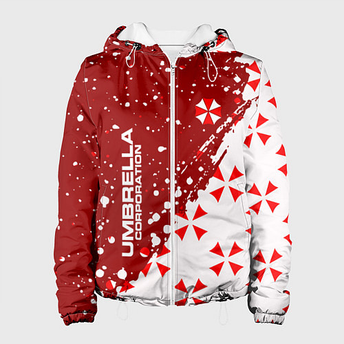 Женская куртка Resident Evil Umbrella Corporation паттерн / 3D-Белый – фото 1