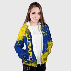 Куртка с капюшоном женская SUBARU - СУБАРУ БРЫЗКИ КЛАССИЧЕСКИЕ, цвет: 3D-белый — фото 2