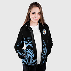 Куртка с капюшоном женская MANCHESTER CITY МАНЧЕСТЕР СИТИ, цвет: 3D-черный — фото 2