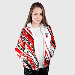 Куртка с капюшоном женская CHICAGO BULLS ЧИКАГО БУЛЛС, цвет: 3D-белый — фото 2